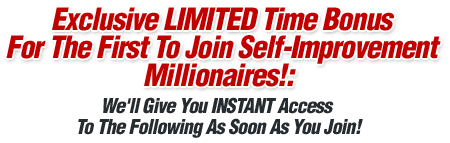 self improvement millionaires bonus offer
